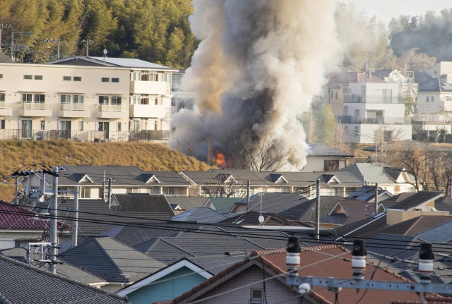 地震による火事のイメージ写真